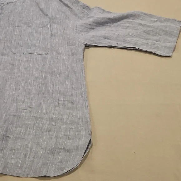 J Jill linen tunic top blue Grey Size XL - Picture 11 of 11